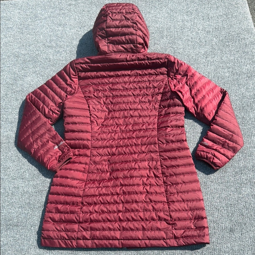 Eddie Bauer Travex Jacket Womens M Maroon Puffer EB 700 Down Insulated Outdoor - Picture 6 of 8
